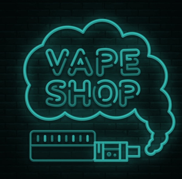 Neon vape shop sign